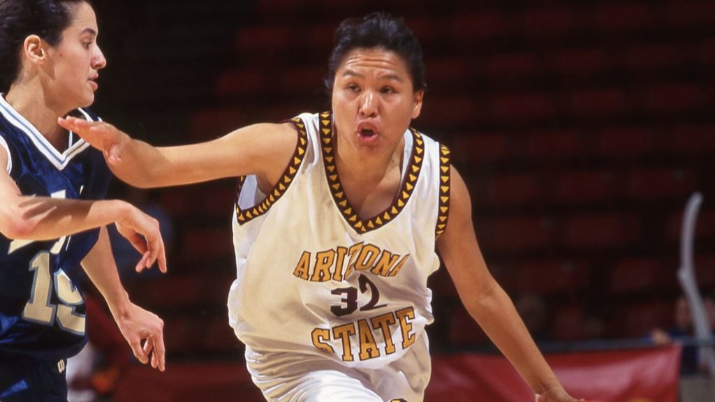 Dr. Michelle Tom, Navajo family physician and former ASU women's basketball player, now on the front lines of the pandemic/Photo: Sun Devil Athletics