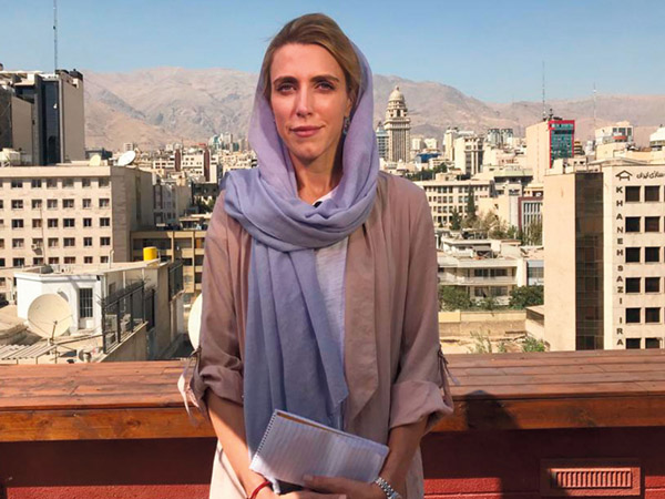 Clarissa Ward visiting Tehran after years of trying to get an Iranian visa, August 2019 Courtesy Scott McWhinnie for The Women's Eye 20 Women Storytellers book | Co-editors Pamela Burke and Patricia Caso