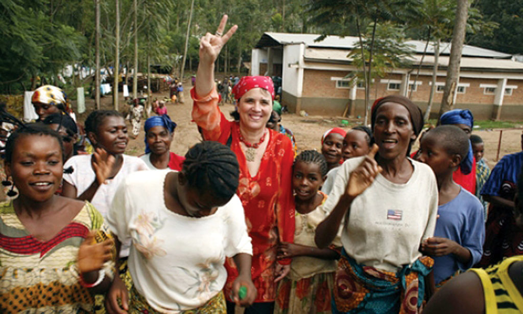 Playwright Eve Ensler in Congo /Credit Paula Allen-VDay