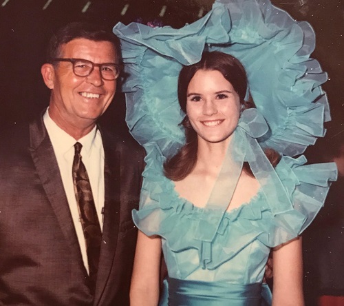 Lisa Weldon and father as Azalea Trail Maid in Mobile, AL/no credit