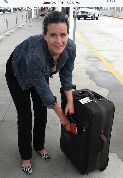 Lisa Weldon, author Twenty Pieces, as she leaves for NYC as she leaves for NYC June 25, 2011/Photo: Emma Weldon