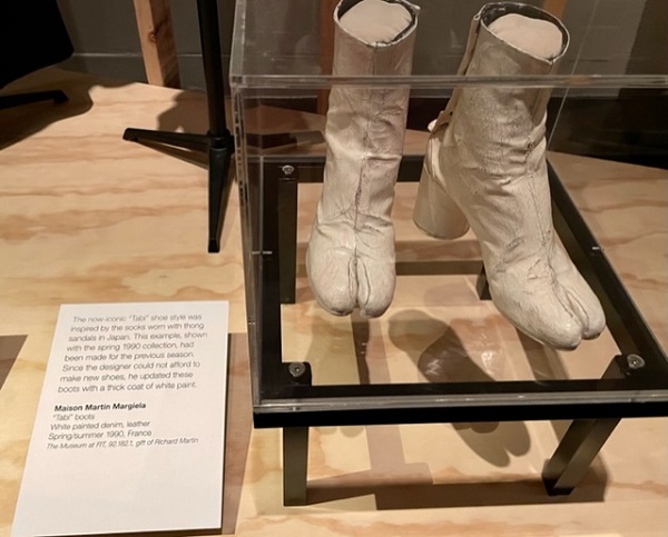 Iconic Tabi boots, 1990, exhibited at Museum at FIT/NYC Fashion Institute of /Photo: Pamela Burke