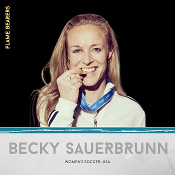 Becky Sauerbrunn, Captain US National Soccer Team/Courtesy Flame Bearers website
