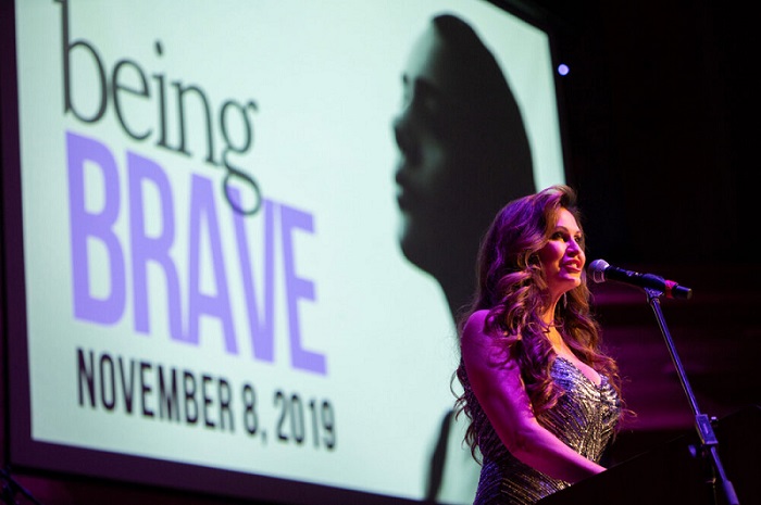 "Being Brave" keynote speech in support of survivors of domestic abuse, 2019/Courtesy Lisa Guerrero