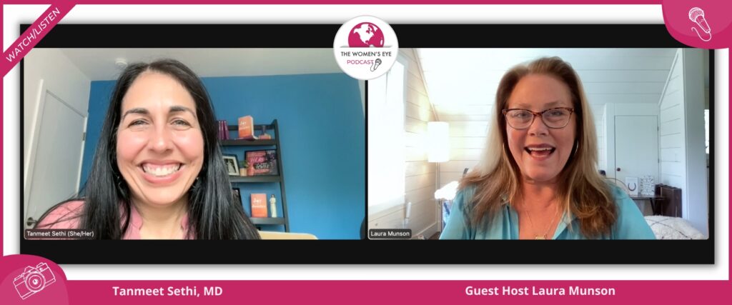 Tanmeet Sethi, MD and Guest Host Laura Munson during their ZOOM interview for TWE 327: How Joy Can Be Your Justice