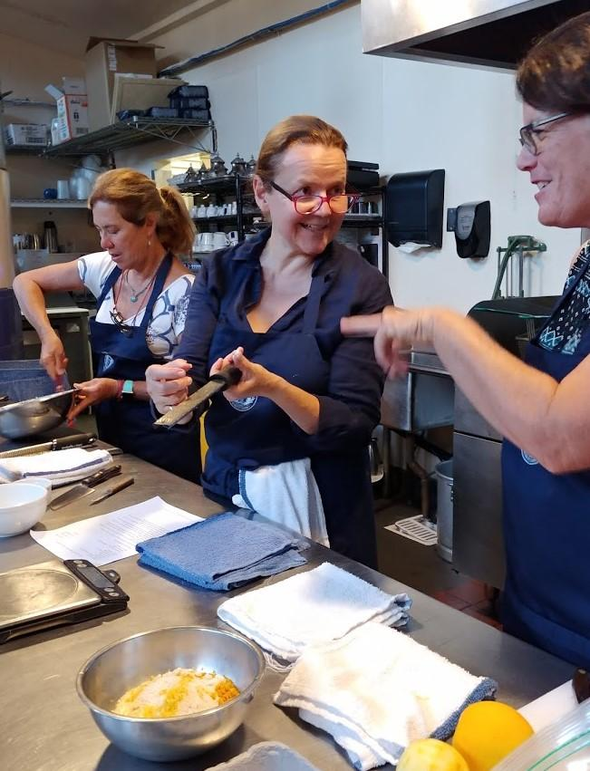 Pascale Beale teaching one of her cooking classes.